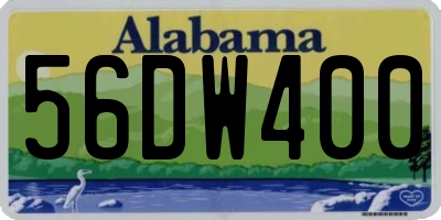 AL license plate 56DW400
