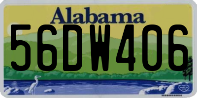 AL license plate 56DW406