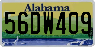 AL license plate 56DW409