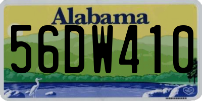 AL license plate 56DW410