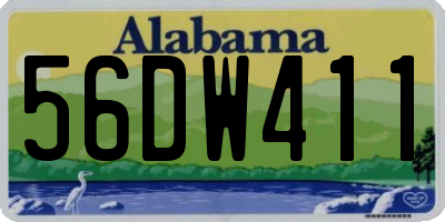AL license plate 56DW411