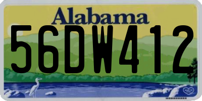 AL license plate 56DW412