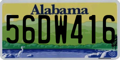 AL license plate 56DW416