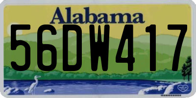 AL license plate 56DW417