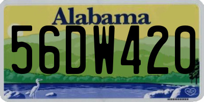 AL license plate 56DW420