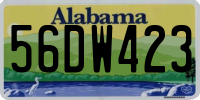 AL license plate 56DW423