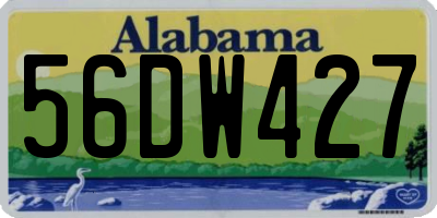 AL license plate 56DW427