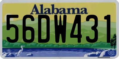 AL license plate 56DW431