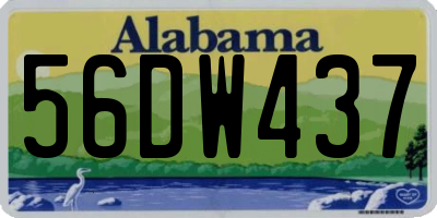 AL license plate 56DW437