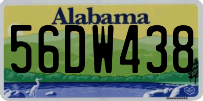 AL license plate 56DW438