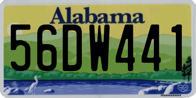 AL license plate 56DW441