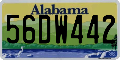 AL license plate 56DW442