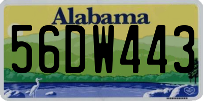 AL license plate 56DW443