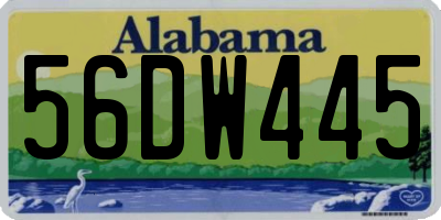 AL license plate 56DW445