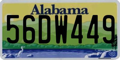 AL license plate 56DW449