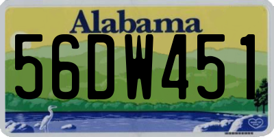 AL license plate 56DW451
