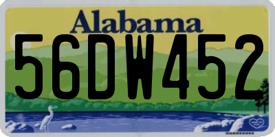AL license plate 56DW452