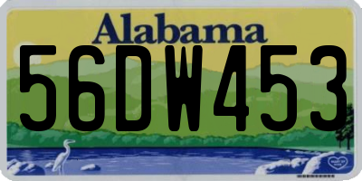 AL license plate 56DW453