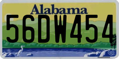 AL license plate 56DW454