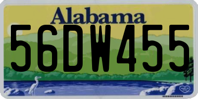 AL license plate 56DW455
