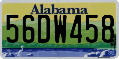AL license plate 56DW458