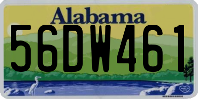 AL license plate 56DW461