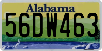 AL license plate 56DW463