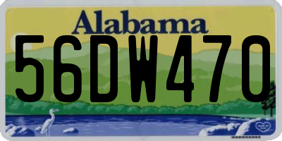 AL license plate 56DW470