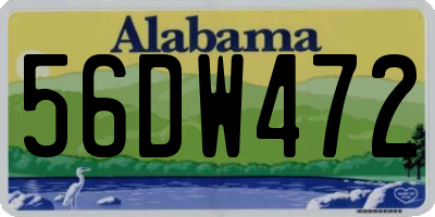 AL license plate 56DW472