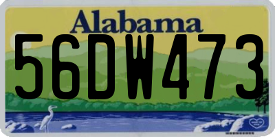 AL license plate 56DW473