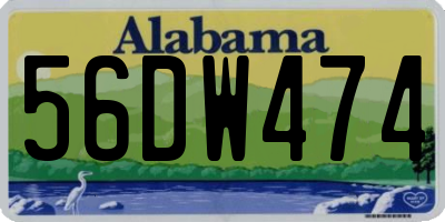 AL license plate 56DW474