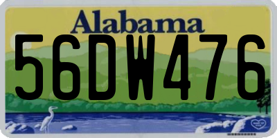 AL license plate 56DW476