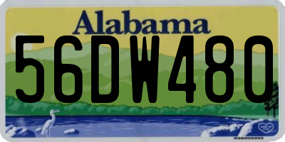 AL license plate 56DW480