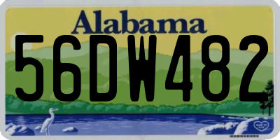 AL license plate 56DW482