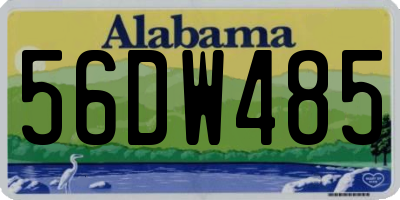 AL license plate 56DW485