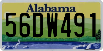 AL license plate 56DW491