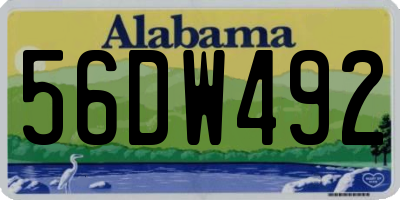 AL license plate 56DW492