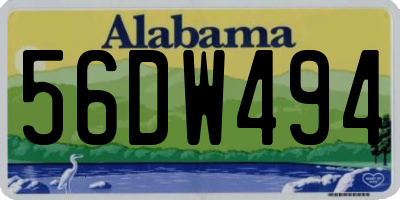 AL license plate 56DW494