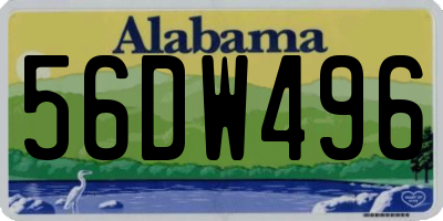 AL license plate 56DW496
