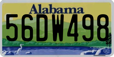 AL license plate 56DW498
