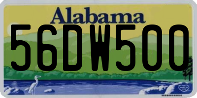 AL license plate 56DW500