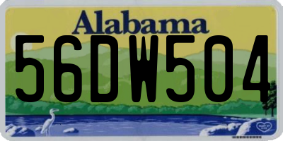 AL license plate 56DW504