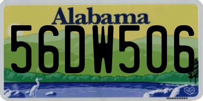 AL license plate 56DW506