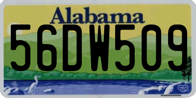 AL license plate 56DW509