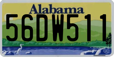 AL license plate 56DW511