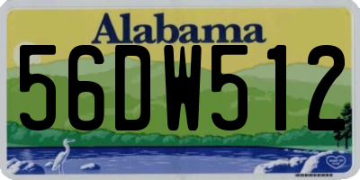 AL license plate 56DW512