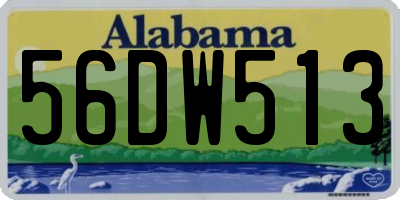 AL license plate 56DW513