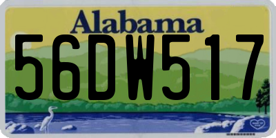 AL license plate 56DW517
