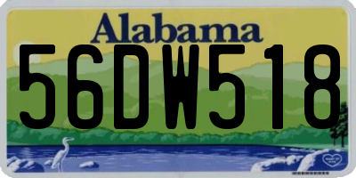 AL license plate 56DW518