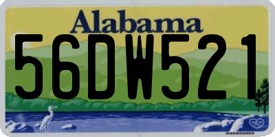 AL license plate 56DW521
